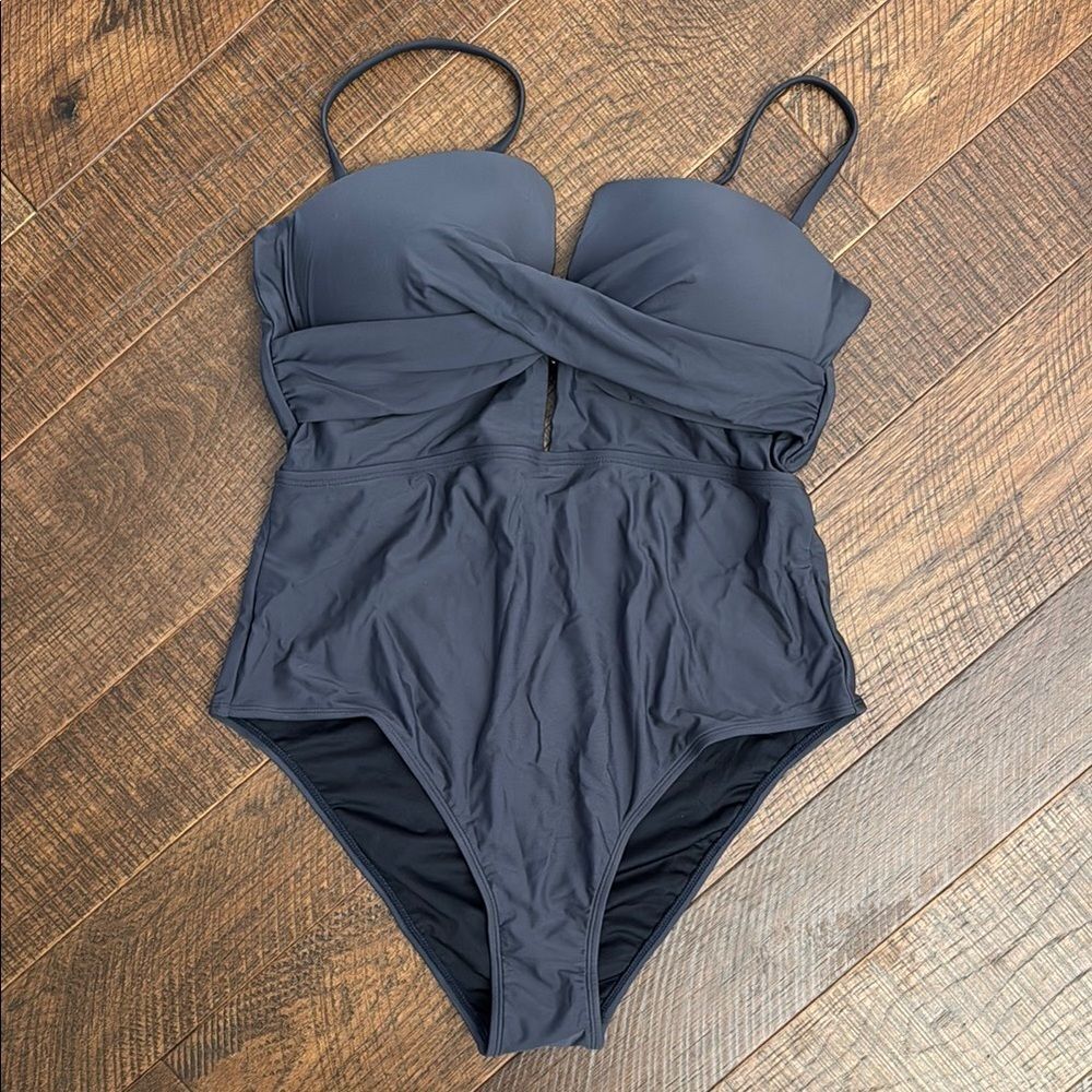New Cupshe Italian Voyage Wrap Front Plunge Cutout One Piece Swimsuit - Picture 5 of 11